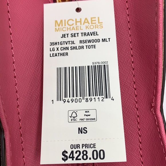 MICHAEL KORS Jet Set Large X Chain Color-Block Saffiano Leather Shoulder… - Picture 16 of 16